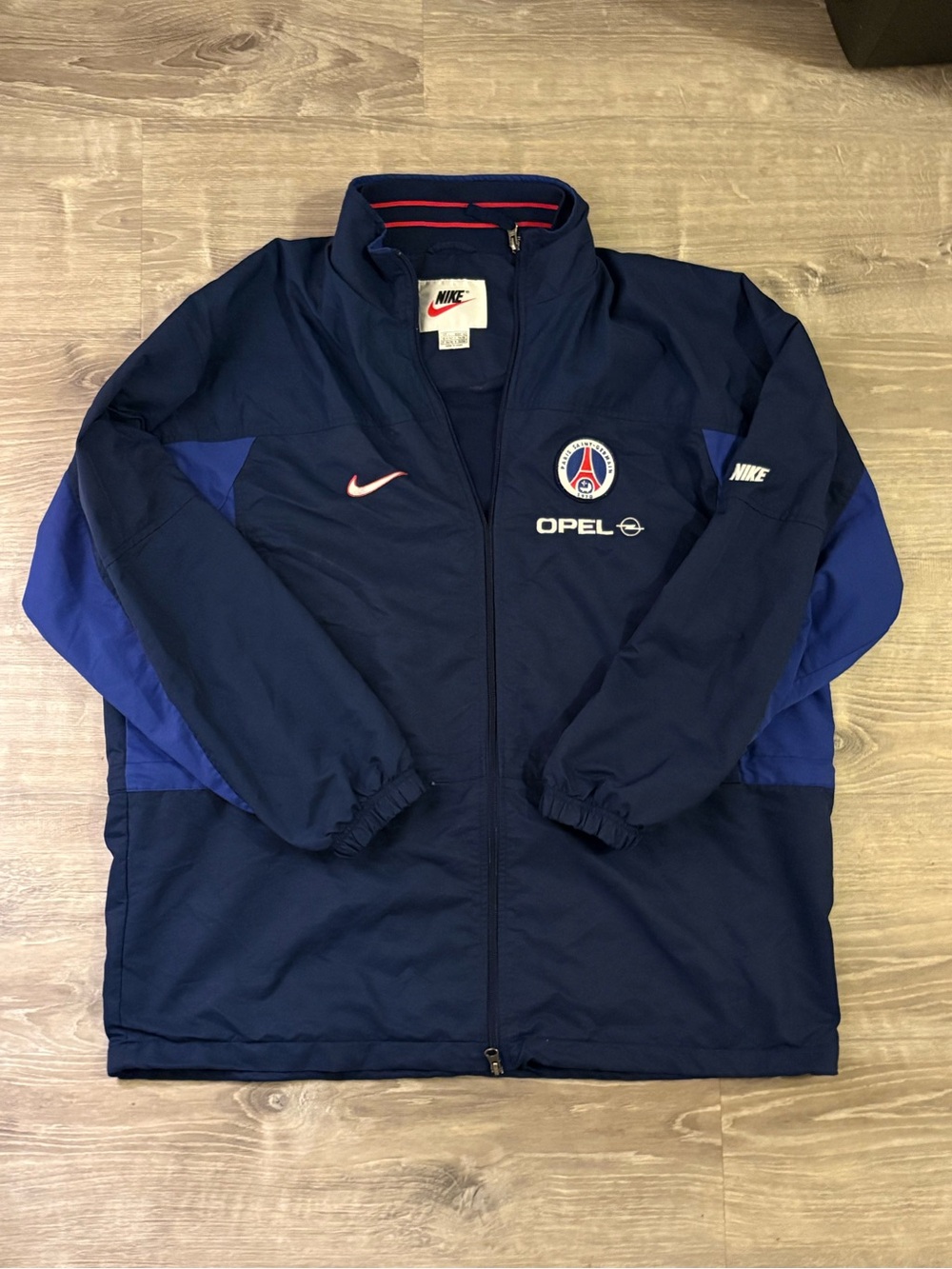 Nike PSG Navy Blue Track Jacket with Opel Logo
